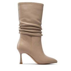 Botki Simple. Brązowe botki Simple, bez wzorów, bez obcasa, na szpilce, bez zapięcia. Za 319.99 zł.