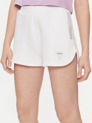 Guess Szorty materiałowe Kiara V4GD16 FL04P Biały Regular Fit. Białe szorty Guess, z aplikacjami, z bawełny. Za 299.99 zł.