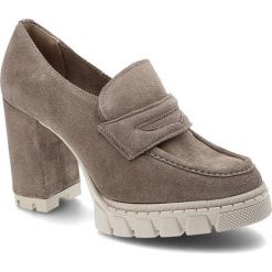 Szare Półbuty Lemar Wygodne Skórzane Buty Damskie. Szare półbuty wsuwane Lemar, bez wzorów, z dzianiny, bez obcasa, na słupku. Za 379.00 zł.