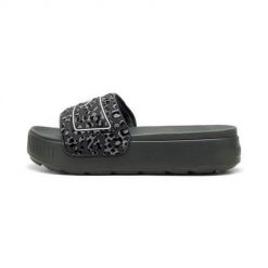 Klapki damskie Puma Karmen Slide. Klapki Puma, bez wzorów, z materiału, klasyczne, bez obcasa, bez zapięcia. Za 153.99 zł.