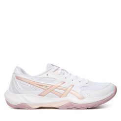 Buty halowe Asics. Białe buty sportowe lifestyle ASICS, bez wzorów, sportowe, bez zapięcia. Za 339.99 zł.