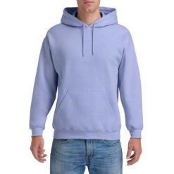 Bluza Z Kapturem Dla Dorosłych Unisex Heavy Blend. Fioletowe bluzy GILDAN, l, bez wzorów, z bawełny, klasyczne, bez ramiączek, z kapturem. Za 82.99 zł.