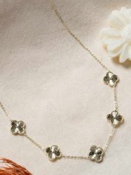 Lodie Silver Pozłacany naszyjnik z elementami ozdobnymi - dł. 42 cm rozmiar: onesize. Szare naszyjniki Lodie Silver, z materiału, metalowe. Za 86.99 zł.