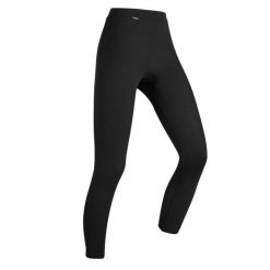 Legginsy termoaktywne narciarskie damskie Wedze BL 100. Czarne legginsy WED'ZE, bez wzorów, z dzianiny, klasyczne. Za 29.99 zł.