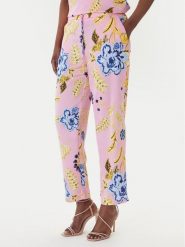 LOLA CASADEMUNT Spodnie materiałowe LS2614023 Różowy Slim Fit. Czerwone spodnie materiałowe LOLA CASADEMUNT, bez wzorów, z materiału. Za 459.99 zł.