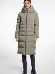 Rino & Pelle Pikowany płaszcz damski - Keilafur Kobiety Sztuczne włókno zielony jednolity, 46. Zielone płaszcze Rino & Pelle, bez wzorów, z włókna, bez kaptura. Za 949.95 zł.