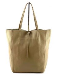 Marlon Skórzany shopper bag w kolorze beżowym - 40 x 37 x 12 cm rozmiar: onesize. Brązowe shopper bag Marlon, bez wzorów, z materiału, na ramię, bez dodatków. Za 287.05 zł.