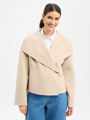 Someday kurtka wełniana - Naria Kobiety beżowy, 40. Brązowe kurtki someday., bez wzorów, z wełny, eleganckie, bez kaptura. Za 379.95 zł.