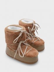 Trendyol Kozaki zimowe w kolorze jasnobrązowym rozmiar: 37. Brązowe kozaki Trendyol, na zimę, bez wzorów, eleganckie, bez obcasa, bez zapięcia. Za 326.99 zł.