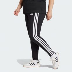 Legginsy Essentials 3-Stripes Cotton (Plus Size). Białe legginsy adidas, bez wzorów, sportowe. Za 139.00 zł.