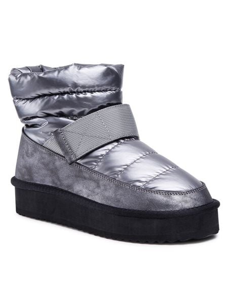 Jenny Fairy Botki WS6007-04 Szary. Szare botki Jenny Fairy, bez wzorów, z materiału, bez obcasa, na płaskiej podeszwie, bez zapięcia. Za 179.99 zł.