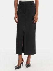 Patrizia Pepe Spódnica midi 8G0515/A498-K103 Czarny Regular Fit. Czarne spódnice Patrizia Pepe, bez wzorów, z syntetyku, midi. Za 1,039.00 zł.