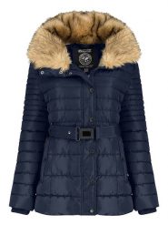 Canadian Peak Kurtka zimowa "Belle" w kolorze granatowym rozmiar: S. Niebieskie kurtki Canadian Peak, na zimę, s, bez wzorów, z puchu, bez kaptura. Za 314.95 zł.