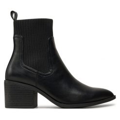 Botki Call It Spring. Czarne botki Call it Spring, bez wzorów, bez obcasa, na słupku, bez zapięcia. Za 199.99 zł.