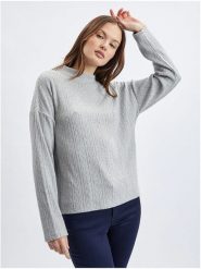 Orsay Sweter w kolorze jasnoszarym rozmiar: L. Szare swetry Orsay, l, bez wzorów, ze splotem, bez ramiączek. Za 48.73 zł.