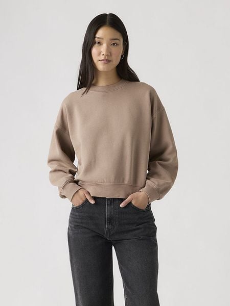 Levi's Bluza w kolorze beżowym rozmiar: S. Brązowe bluzy Levi's, s, bez wzorów, z bawełny, bez ramiączek, bez kaptura. Za 144.95 zł.