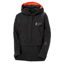 Damska kurtka narciarska Helly Hansen Powchaser Anorak. Czarne kurtki narciarskie Helly Hansen, bez wzorów, bez kaptura, narciarskie. Za 1,107.50 zł.