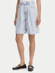 Tommy Jeans Szorty jeansowe DW0DW22709 Niebieski jasny Loose Fit. Niebieskie szorty Tommy Jeans, bez wzorów, z bawełny. Za 409.99 zł.