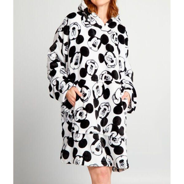 Bluza z kapturem Disney Mickey. Białe bluzy Disney, m, bez wzorów, z materiału, młodzieżowe, bez ramiączek, z kapturem. Za 238.00 zł.