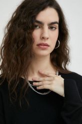 Marc O'Polo sweter z domieszką wełny damski kolor czarny lekki. Czarne swetry Marc O'Polo, l, bez wzorów, z dzianiny, bez ramiączek. W wyprzedaży za 327.99 zł.