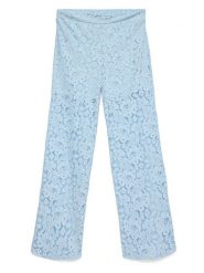Vero Moda Spodnie w kolorze błękitnym rozmiar: XS. Niebieskie spodnie materiałowe Vero Moda, bez wzorów, z koronki. Za 65.54 zł.