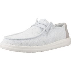 HEYDUDE Damskie Mokasyny Wendy Eyelet Lace. Niebieskie mokasyny Hey dude, bez wzorów, z materiału. Za 199.00 zł.