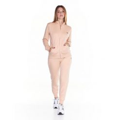 Bluza miękka z zamek błyskawiczny na co dzień. Brązowe bluzy LEONE 1947 APPAREL, bez wzorów, z bawełny, bez kaptura, na fitness i siłownię. W wyprzedaży za 201.87 zł.
