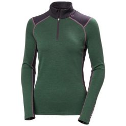 Bluza damska z zamkiem 1/2 Helly Hansen Lifa Midw. Zielone bluzy bez kaptura Helly Hansen, bez wzorów, z wełny, bez kaptura, narciarskie. Za 476.00 zł.