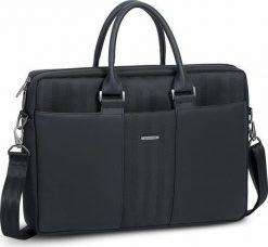Torba Rivacase 8135 czarny. Czarne torby na laptopa RivaCase, bez wzorów, ze skóry. Za 248.00 zł.