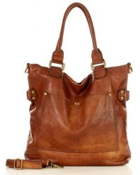 Torebka damska brązowa MARCO MAZZINI v7L. Brązowe shopper bag MARCO MAZZINI, bez wzorów, ze skóry, biznesowe, duże, bez dodatków. Za 599.00 zł.