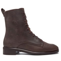 Botki Balagan. Brązowe botki BALAGAN, bez wzorów, bez obcasa, na płaskiej podeszwie, bez zapięcia. Za 639.99 zł.