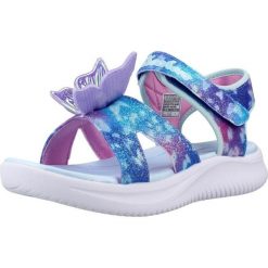 Sandały SKECHERS 303109L Niebieski. Niebieskie sandały Skechers, bez wzorów, z syntetyku, bez obcasa, bez zapięcia. Za 180.99 zł.