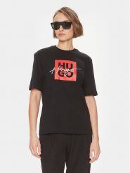 Hugo T-Shirt Dashire_3 50485373 Czarny Regular Fit. Czarne t-shirty Hugo, m, bez wzorów, z bawełny, bez kołnierzyka, bez ramiączek. Za 129.99 zł.