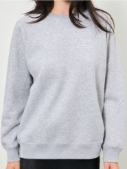 Dresowa bluza crewneck z raglanowym rękawem - szary. Szare bluzy bez kaptura Sinsay, l, bez wzorów, z dresówki, bez kaptura. Za 15.99 zł.