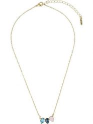 Otazu Pozłacany naszyjnik z kryształami Swarovski - dł. 42 cm rozmiar: onesize. Niebieskie naszyjniki Otazu, z materiału, z kryształem, pozłacane. Za 130.99 zł.