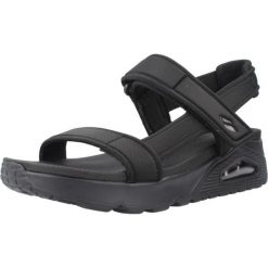 Sandały SKECHERS UNO - SUMMER STAND 2 Czarny. Czarne sandały Skechers, bez wzorów, z tkaniny, bez obcasa, bez zapięcia. Za 291.99 zł.
