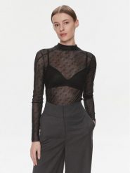 Boss Bluzka Egalina 50505774 Czarny Slim Fit. Czarne bluzki Boss, s, bez wzorów, z syntetyku, bez kołnierzyka, bez ramiączek. Za 359.99 zł.
