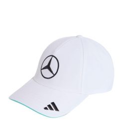 CZAPKA MERCEDES-AMG PETRONAS FORMULA 1 TEAM DRIVER. Białe czapki z daszkiem adidas, bez wzorów, z materiału, klasyczne. Za 219.00 zł.