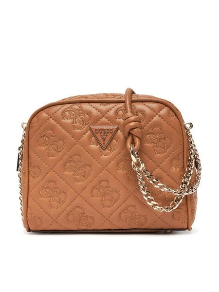 Guess Torebka Adelasia HWQL96 58140 Brązowy. Brązowe listonoszki Guess, z aplikacjami, ze skóry, bez dodatków. Za 279.99 zł.