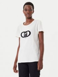 Liu Jo Sport T-Shirt TF5280 JS923 Écru Regular Fit. T-shirty sportowe Liu Jo Sport, xxl, bez wzorów, z bawełny, bez ramiączek. Za 279.99 zł.
