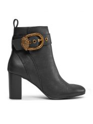 Kurt Geiger Botki 225-Mayfair Ankle Boot 75 577800109 Czarny. Czarne botki Kurt Geiger, bez wzorów, ze skóry, bez obcasa, na słupku, bez zapięcia. Za 659.99 zł.