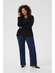 KAFFE curve Bluzka w kolorze czarnym rozmiar: 42. Czarne bluzki KAFFE curve, bez wzorów, z wiskozy, bez kołnierzyka, bez ramiączek. Za 104.99 zł.