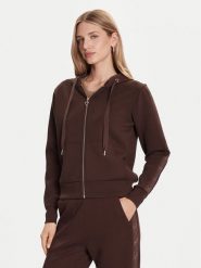 Guess Bluza W5YQ05 KBYE2 Brązowy Regular Fit. Brązowe bluzy Guess, xl, z aplikacjami, z syntetyku, bez ramiączek, bez kaptura. Za 339.99 zł.