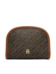 Tommy Hilfiger Kosmetyczka Th Icon Washbag Mono Print AW0AW18927 Czarny. Czarne torebki klasyczne Tommy Hilfiger, bez wzorów, ze skóry, bez dodatków. Za 289.99 zł.
