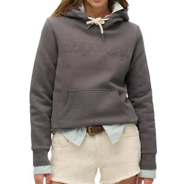 Bluza z kapturem Tonal Core. Szare bluzy Superdry, l, bez wzorów, z bawełny, klasyczne, bez ramiączek, z kapturem. Za 353.60 zł.