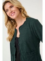 Cream Kardigan "Mellie" w kolorze ciemnozielonym rozmiar: XL. Zielone swetry Cream, xl, bez wzorów, bez ramiączek. Za 110.04 zł.