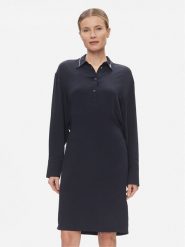 Tommy Hilfiger Sukienka koszulowa Smd Detail Fluid Knee Dress WW0WW41009 Granatowy Regular Fit. Niebieskie sukienki Tommy Hilfiger, bez wzorów, z wiskozy, bez kołnierzyka, bez ramiączek, koszulowe. Za 899.99 zł.
