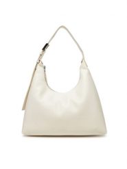 Calvin Klein Torebka Hardware Strap Hobo Shoulder Bag K60K613031 Biały. Białe torebki klasyczne Calvin Klein, bez wzorów, ze skóry, bez dodatków. Za 379.99 zł.