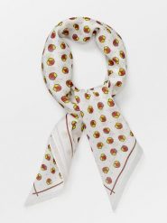 Becksöndergaard Szal "Sysette" w kolorze żółto-biało-czerwonym - 55 x 55 cm rozmiar: onesize. Białe szaliki i kominy Becksöndergaard, bez wzorów, z bawełny. Za 61.60 zł.