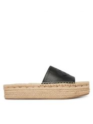 Calvin Klein Espadryle Flatf Espa Mule Lth Mg HW0HW03027 Czarny. Czarne espadryle Calvin Klein, bez wzorów, ze skóry, bez obcasa. Za 449.99 zł.